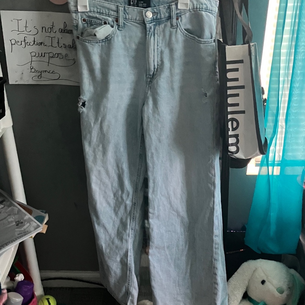 GAP Denim High Rise Wide Leg Jeans